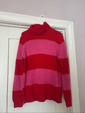 Isaac Mizrahi Striped Cowl Neck Sweater - Red & Pink Issac Mizrahi for Target